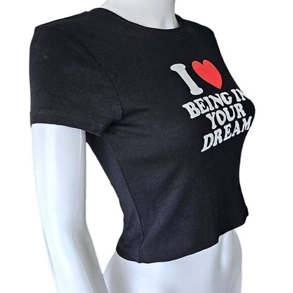 y2k fitted spellout crop top - Picture 3 of 4